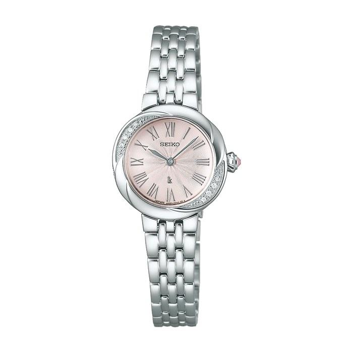 Seiko Lukia SSWA001 Grow Ladies Watch, Japanese Quartz, Lab-Grown Diamond Case, Pink Dial, Stainless Steel