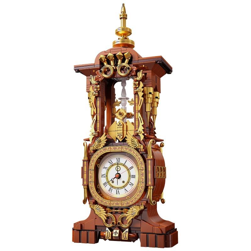 879PCS Classic Retro Clock Model Building Blocks Assembly Kit Building Blocks Toys Building Blocks Desktop Decoration