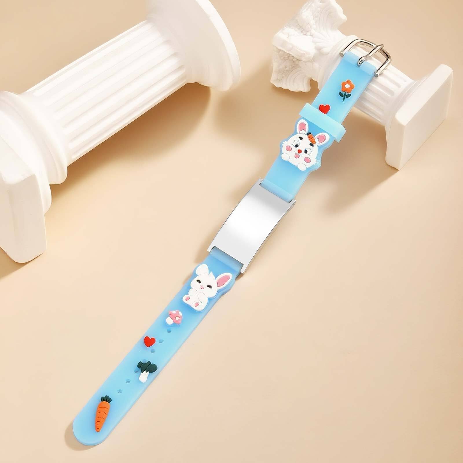 

Custom Child Bracelet, Personalized Adjustable Wristband For Boy Girl, Emergency Engraved Allergy Epilepsy Autism Diabetes
