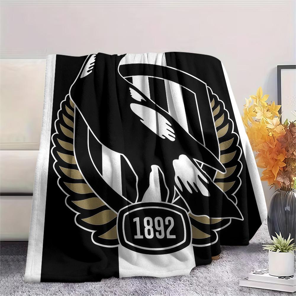 Collingwood Magpies  Print Flannel Blanket, High quality Comfortable for All Seasons, Home Decor, Warmth and Comfort