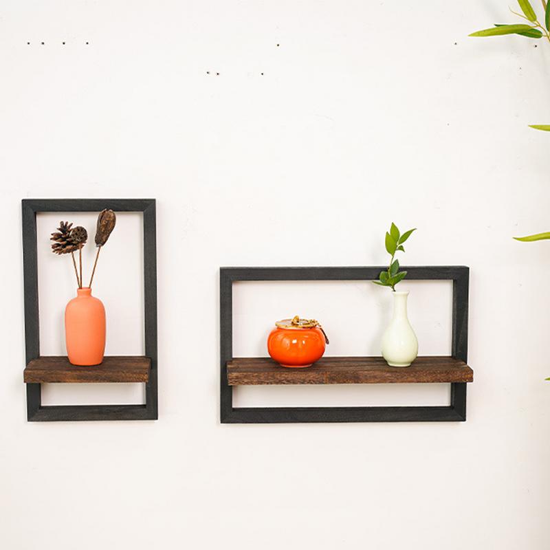 Wall Mounted Shelves 2 Pieces Set Floating Shelves Lightweight Mounting Brackets For Greenery Trophies Vases Decorations Photos