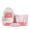 Three-Piece Backpack Set Color Block Student Schoolbag Girl Large Capacity Backpack