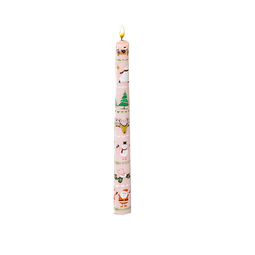 2pcs Christmas 25cm Banquet Candle Decoration Candlelight Dinner Christmas Decoration Long Pole Wedding Candle Wholesale