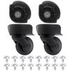 Ailunate Suitcase Caster Replacement Tire Kit, Carry-on Wheels, Rubber, Quiet, Repair Parts, Axle Replacement (A65 Large, Set of 4)