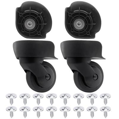 Ailunate Suitcase Caster Replacement Tire Kit, Carry-on Wheels, Rubber, Quiet, Repair Parts, Axle Replacement (A65 Large, Set of 4)