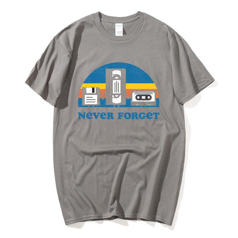 Never Forget The Old Radio Unisex Unisex T Shirts Harajuku ONeck TShirts Vintage Oversize Clothing Summer Cotton Tshirts Couple