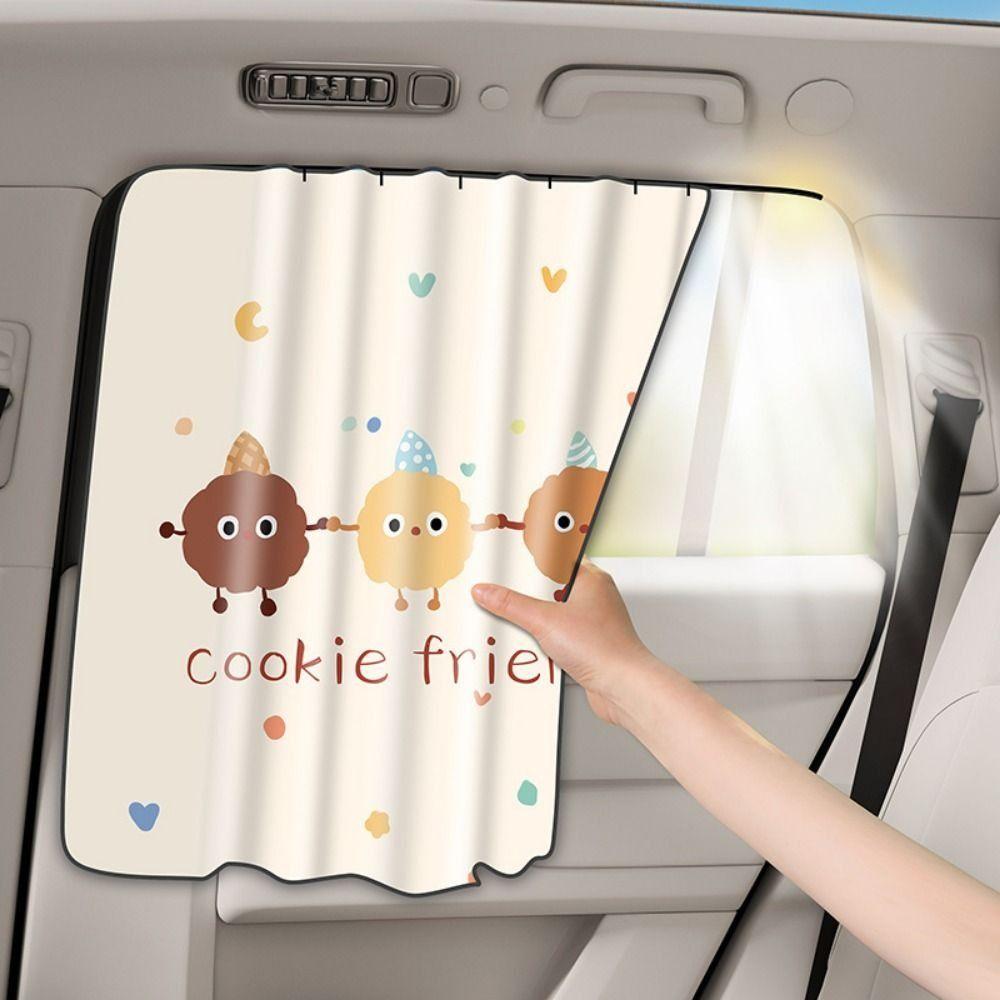 

Thermal Insulation Cartoon Car Curtain Embedded Rail Side Window Sunshade Cover Auto Supplies Style 2