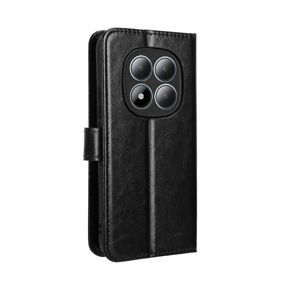 For Xiaomi Redmi Note 15 Pro 5G (Global) PU Leather Case with Strap Crazy Horse Texture Phone Wallet Cover