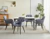 JORK Chair - Dark Gray Velvet / Black Legs X 1