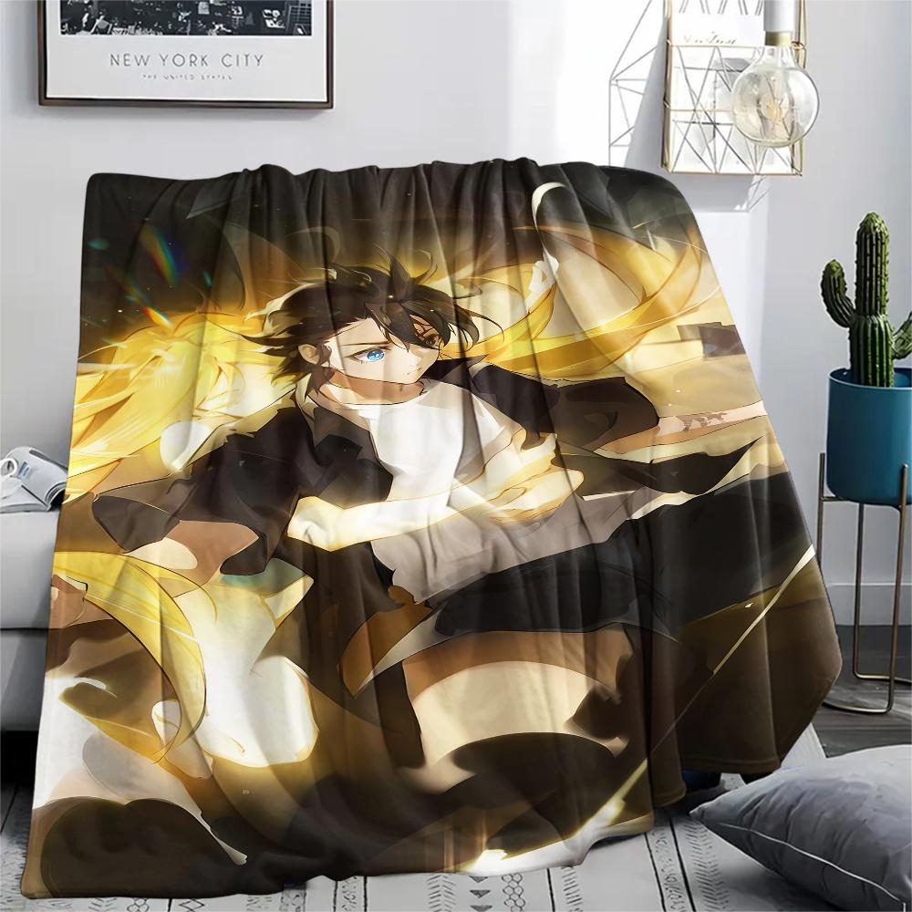 1PC Summer time Rendering Print Flannel Blanket, High quality All Seasons, Home Decor, Warmth and Comfort, Perfect for Christmas Gifts
