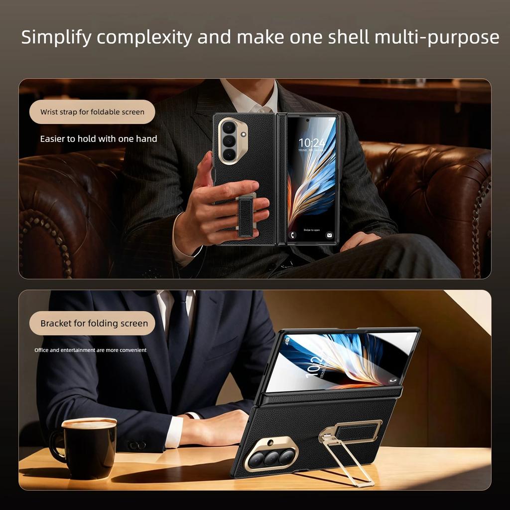 For Samsung Z Fold 7 Case, Full Coverage All-in-one Glass Screen Protector & Protective Cover for Samsung W26