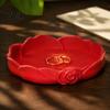 Key Dish for Entryway Rose Shaped Jewelry Storage Tray, Decorative Plastic Trinket Dish, 3D Earring And Bracelet Holder Printed Desktop Organizer