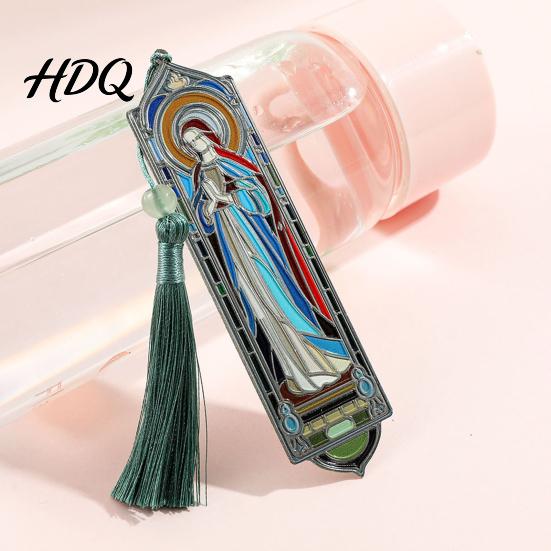Decorative Page Marker Stained Glass Art Metal Bookmark Book with Classical Style