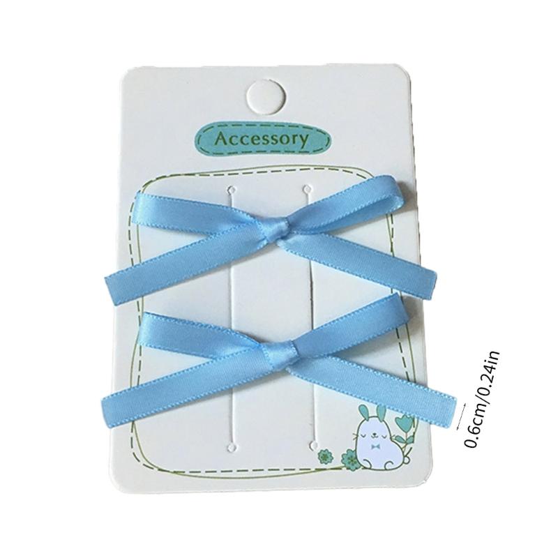 Bowknot Hair Clip Female Girls Hair Pins Mini Grab Clips with Ribbon Design Hair Accessories for Daily Wear and Parties