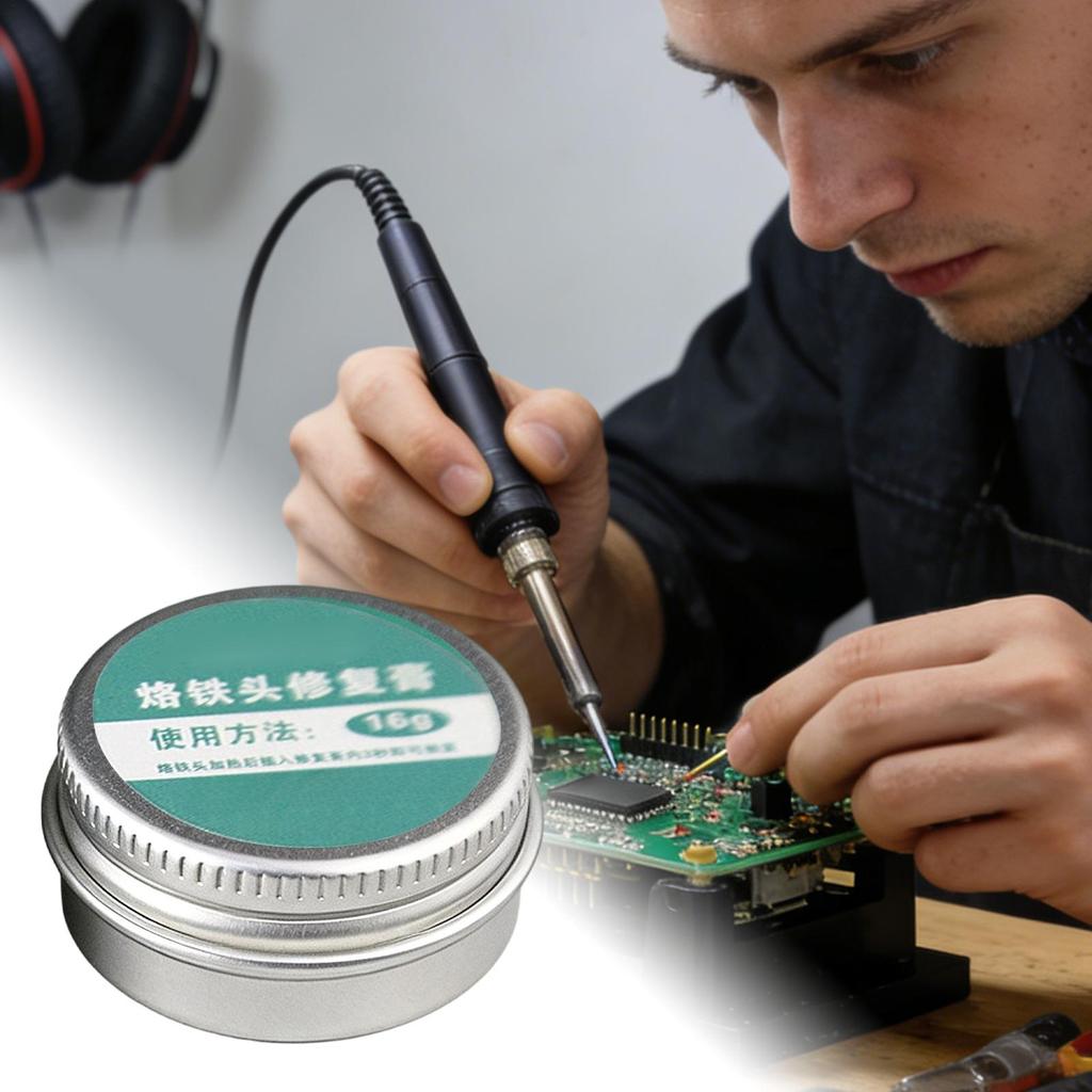 Tip Tinner for Soldering Iron Oxidation Removal Cleaner Solder Cleaner for Electronics Repair Workshop Home Garage Maintenance