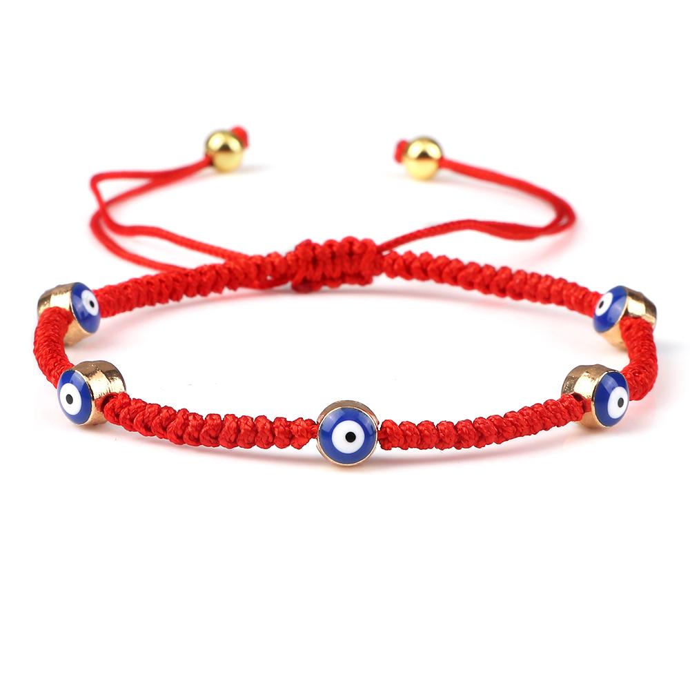 New Red Nylon Thread Evil Eye Braided Bracelet for Women Men Vintage Butterfly Elephant Couple Jewelry Gift
