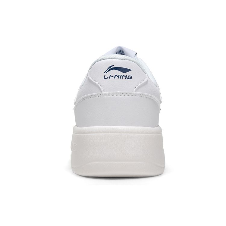 Li Ning Synthetic Leather Slip Resistant Durable Lightweight Low Top Skate Shoes Men Sneakers White Blue AGCP335-6