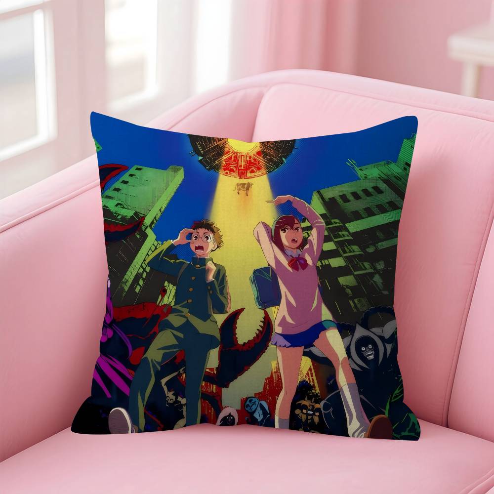 Anime Dandadan Japan Cushion Cover Inches Farmhouse Decor Home Throw Pillow Covers For Couch Decorations