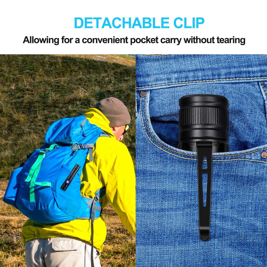 DARKBEAM LED Rechargeable 1000 Compact and Bright Pocket Handheld Flashlight for and with Flashlight, USB, Lumens, Flashlight, Zoomable, Waterproof,