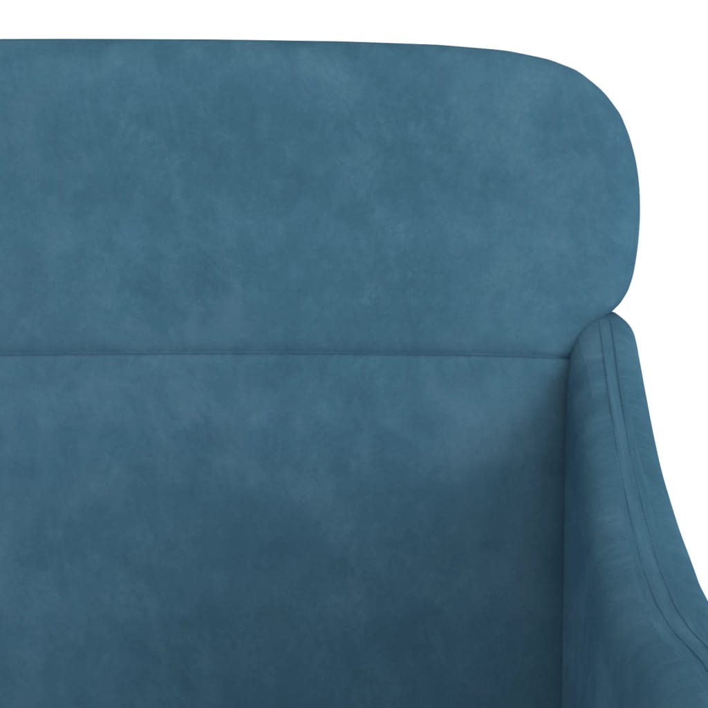 Armchair Blue 63x76x80 Cm Velvet
