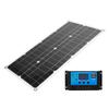 25W 18V Solar Panel 12V/5V Dual USB IP65 Waterproof with 12V/24V PWM Controller Charger for Car RV