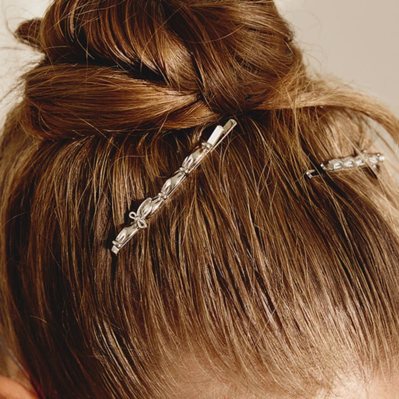 Noonoo Fingers Shirr Ribbon Hairpin