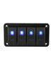 12V 24VDC Switch Blue Rocker Switch Low-Light Conditions Robust Plastic Construction Car Motorcycle Boat Use For Device Control