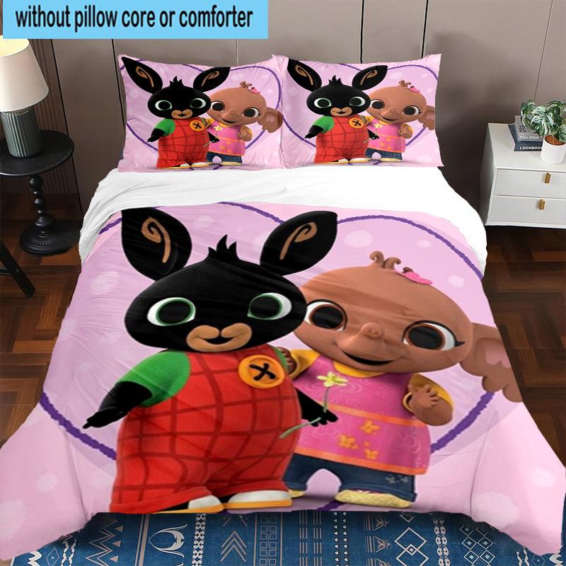 3PCS Bunny's Cozy Hug 3pcs Bedding,Including 3PCS Duvet Cover And 2pcs Pillowcases Perfect for Christmas,Ideal for Bedroom, Dormitory