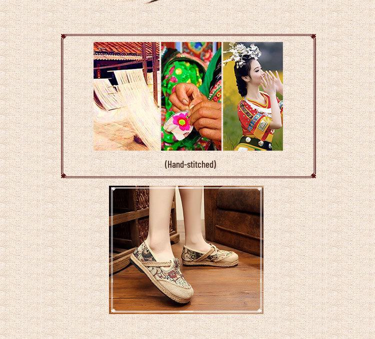 2025 Ethnic Style Women's Non-Slip Cotton Linen Shoes - Comfortable, Breathable, Easy-to-Match Teddy Bear Print.