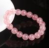 Women's Romantic Pink Rose Quartz Bracelet for Luck and Love