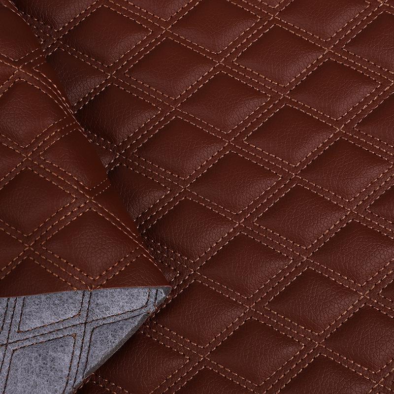 Thick Faux Leather Embroidered Car Interior Floor Mats & Headliner Trim