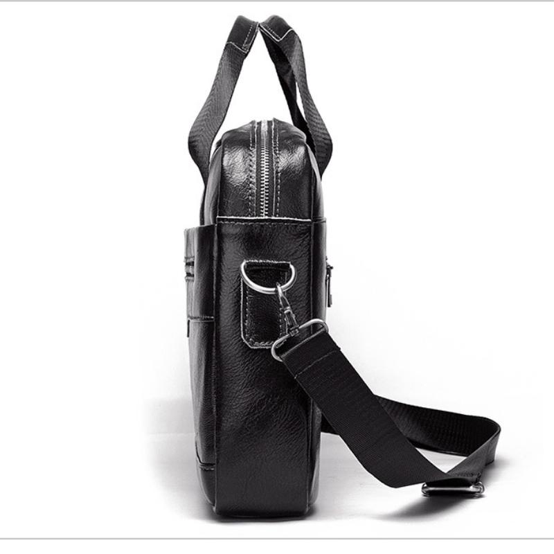 Geantă de umăr retro Geantă de mână din piele pentru bărbați Afaceri Primul strat Piele de vacă Poștaș Geantă pentru bărbați