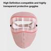 Winter Cycling Fleece Face Guard with Goggles Men Women Cold Weather Outdoor Clear Vision Windproof Antifog Goggle Thermal Full Face Guard
