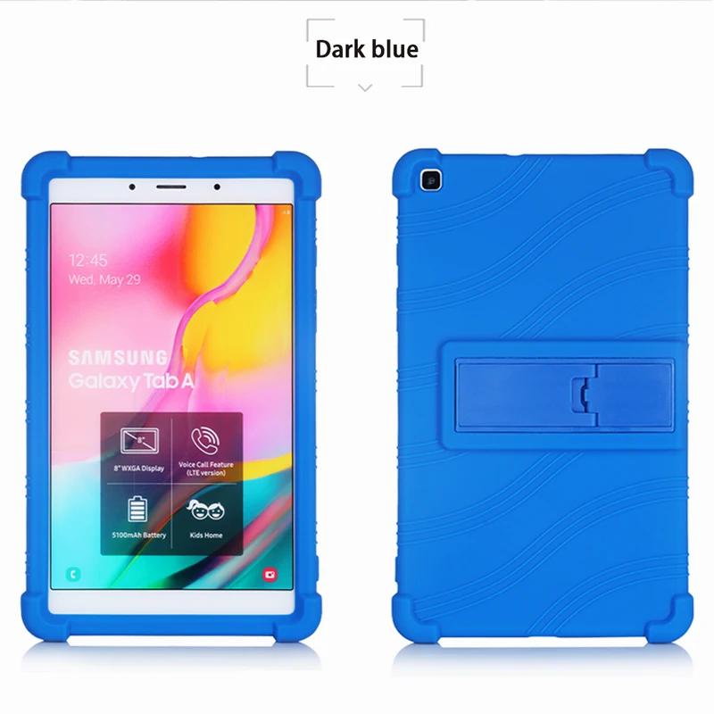 Case For Samsung Galaxy Tab A 8.0 2019 SM-T295 SM-T290 Tablet Safe Shockproof Silicone Stand Cover