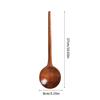 Japanese Style Wooden Soup Spoon With Long Handle Kitchen Utensil Practical Tableware For Home Dining Outdoor Use