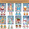 Adorable Cartoon Santa Claus Interactive Puzzle Diy Face Stickers For Kids Fun