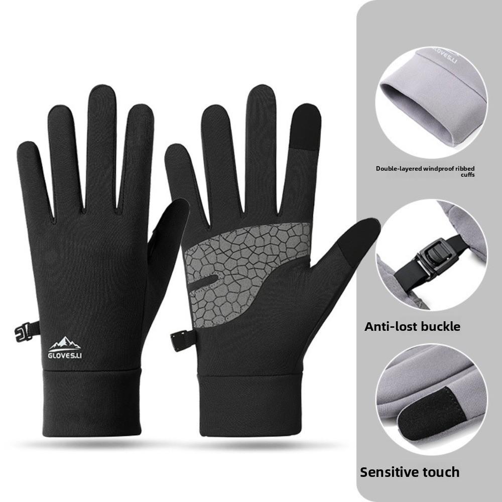 Thermal Fleece Thick Cycling Gloves  Warm Outdoor Gloves Winter Cycling Gloves  Sports