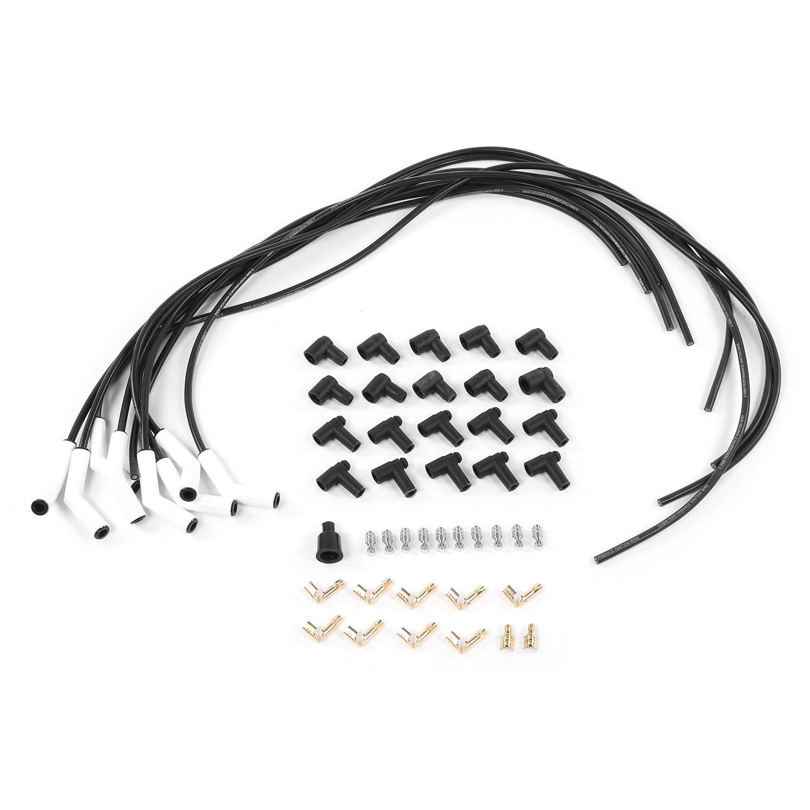 

0,3-дюймовый провод свечи зажигания 180 градусов керамические наконечники 9000C кабель свечи зажигания универсальный для модификации автомобиля