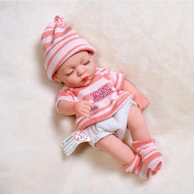 30cm Silicone Reborn Baby Doll - Soft Sleep Companion & Child Role-Playing Toy