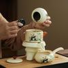 Panda Ru Kiln Kung Fu Tea Set: 2024 Gaiwan & Teapot, Ideal for Home or Gift
