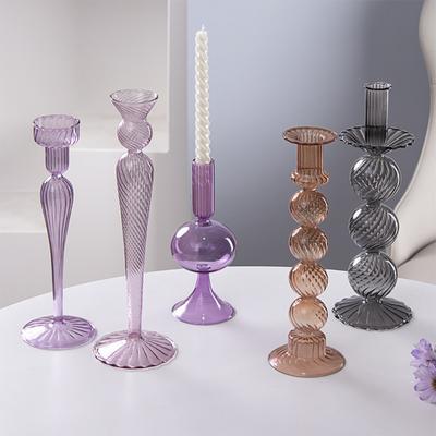 Kreativer Europäischer Glas-Kerzenständer Heimdekorationen Hochzeitstisch-Mittelstück Party-Dekoration Kerzenständer Einweihungsgeschenk