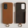 For Samsung Galaxy A33 5G Case with Lanyard Genuine Cow Leather PC Phone Back Cover