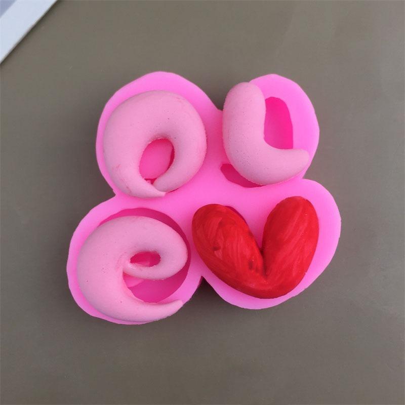 1pcs DIY Valentine's Day, Qixi Festival, 520 Love Cake Making Tools, Cake Decoration, Chocolate Fondant, Silicone Mold