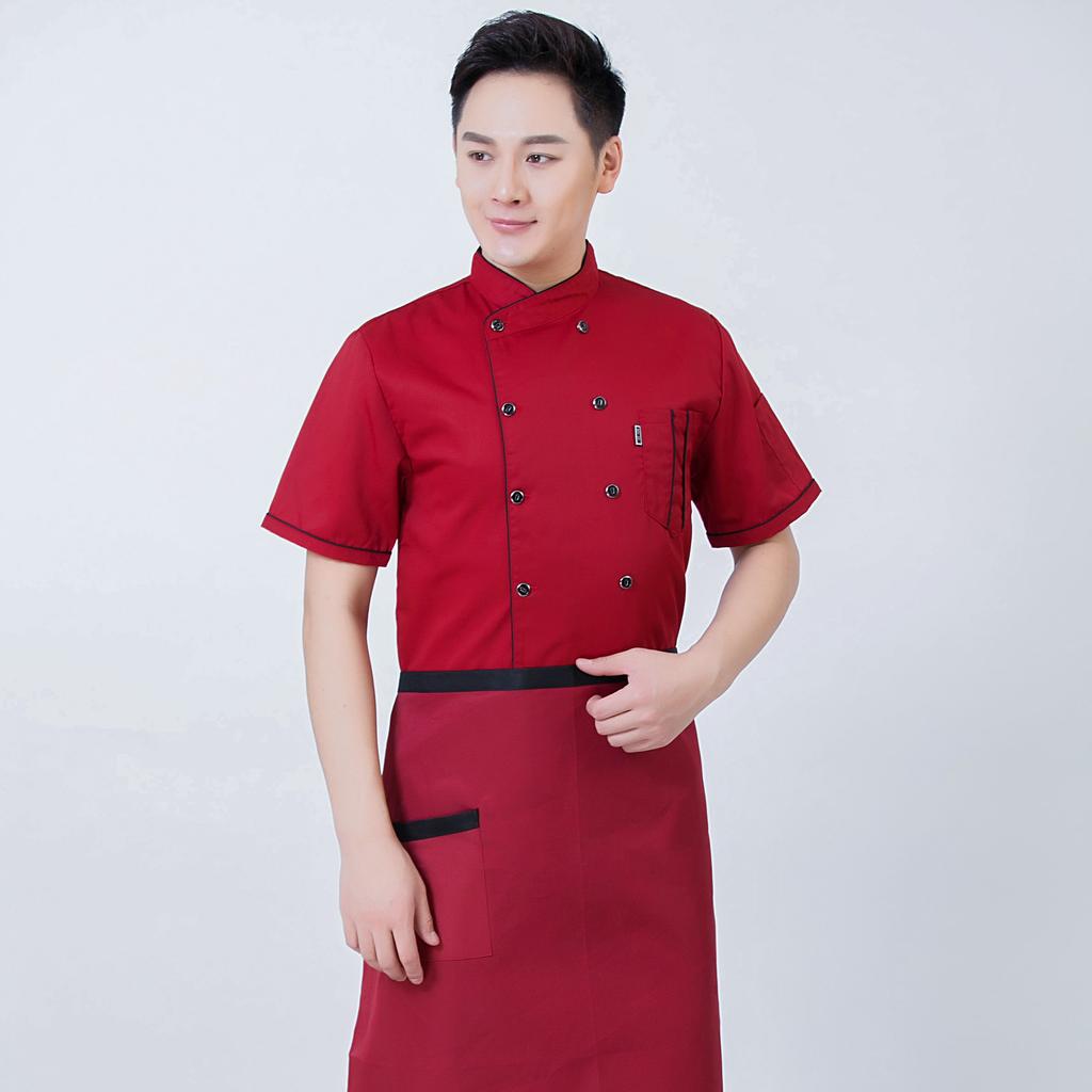 Men's And Women's Chef Uniforms Food Service Head Chef Attire Restaurant Bakery Cooking Coffee Workwear Jackets Uniform Aprons