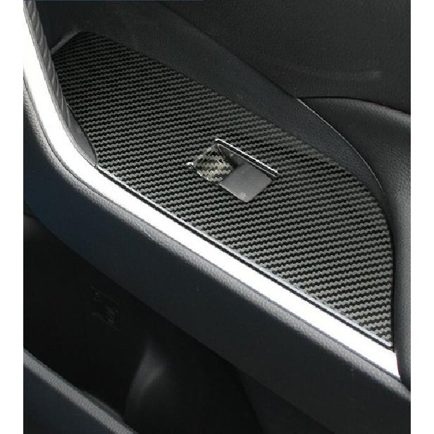Switch Panel Carbon Fiber Look Window Lift Cover Trim For - Toyota RAV4