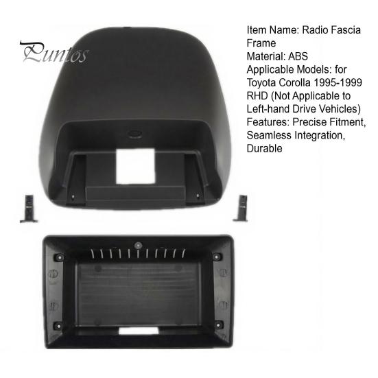 Non Destructive Dash Modification 9 Inch Car Radio Kit for Toyota Corolla 1995-1999 RHD, Navigation Stable Stereo Fixing Bracket Panel Frame
