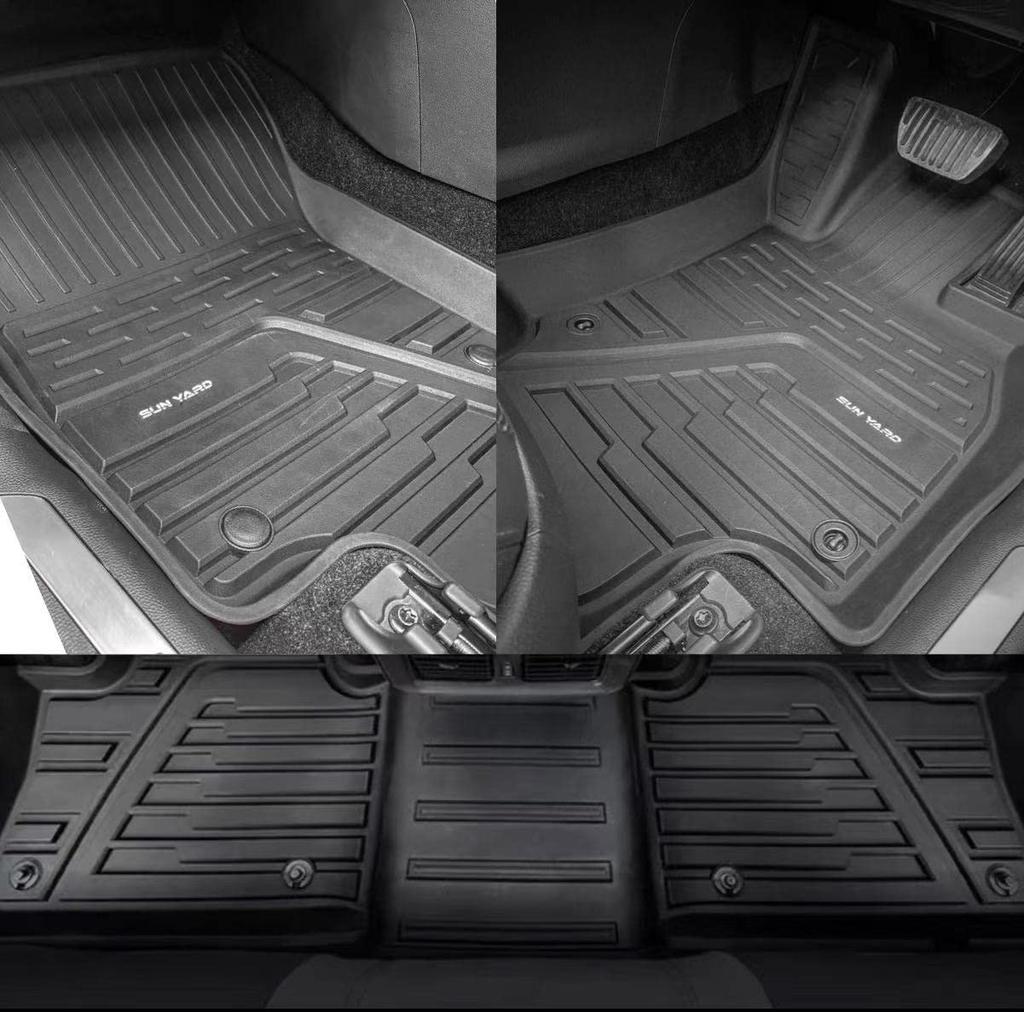 Floor Mat Compatible with Toyota RAV4 XA50 Type 3D Car Mat 3D Floor Mat Waterproof Stain Resistant Gasoline Car Hybrid Car TPE Material Custom Parts