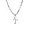Minimalist Titanium Steel Pendant Necklace With Polished Finish For Unisex Fashion
