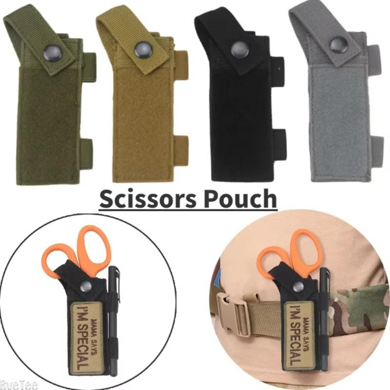 EDC Waterproof Tactical MOLLE Waist Pouch, Multitool Flashlight Scissors Holder, Outdoor Bag for Hiking Hunting