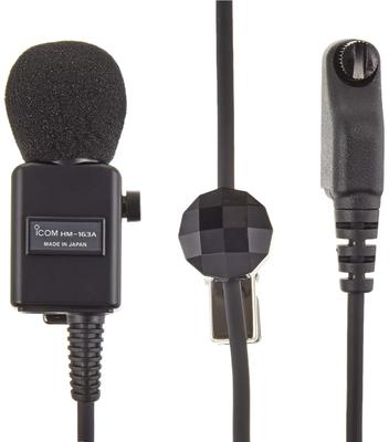ICOM Tie Pin Microphone with Waterproof Switch HM-163A connector/PTT